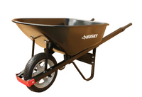 Husky 6 Cu ft. steel tray flat-free wheelbarrow
