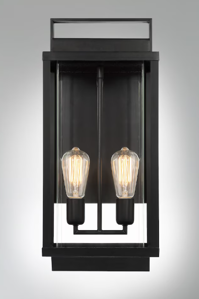 GlucksteinElements Rockwell 2-Light 20-inch H Outdoor Wall Scone Light