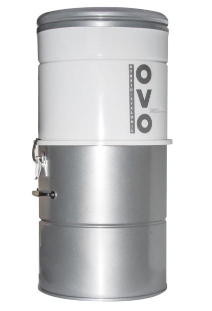 OVO Central Vacuum System,700AW Hybrid Filtration, 6.6 Gal/ 25L With Central Vac Accessory Kit, With 50ft Low Voltage