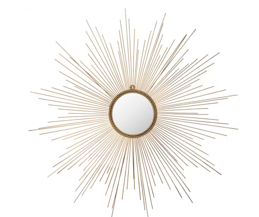Marinda 41" x 41" Iron Framed gold Mirror