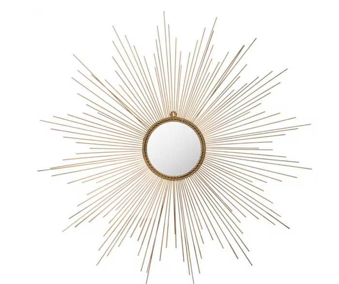 Marinda 41" x 41" Iron Framed gold Mirror