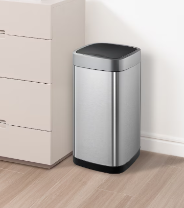 HDX 40L Soft-Square Stianless Steel Motion Sensor Trash Can