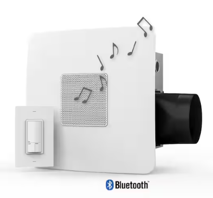 80 CFM Ceiling Bathroom Exhaust Fan with Bluetooth Speaker and 2-Way Smartphone Communication