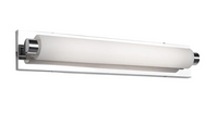 Charleston LED Chrome and Frosted Glass Vanity Light