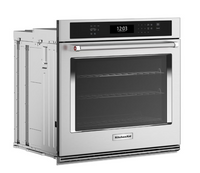 KitchenAid 30-inch Electric Single Wall Oven with Air Fry Mode in Stainless Steel