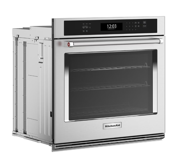 KitchenAid 30-inch Electric Single Wall Oven with Air Fry Mode in Stainless Steel