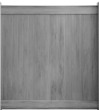 6' x 6' Vinyl Woodgrain Fence Panel Kit Hazy Grey