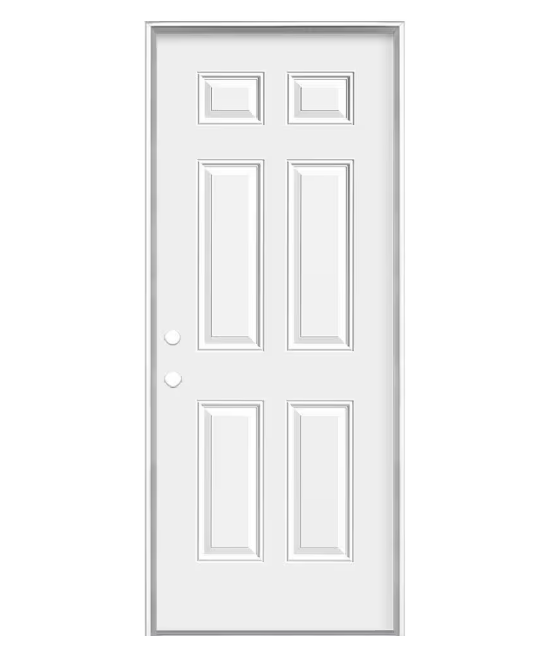 Masonite Endurance 32-inch x 80-inch x 6-9/16-inch 6 Panel Single Primed Steel Prehung Front Door