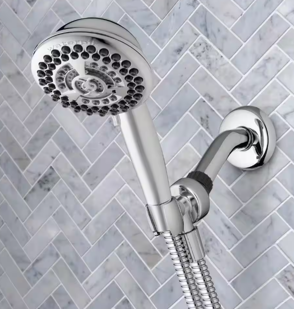 PowerPulse 9-Spray Wall Mount Handheld Shower Head in Chrome