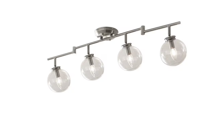 Home Decorators Collection 28-inch 4-Light Brushed Nickel Dimmable Linear Track Lighting Kit
