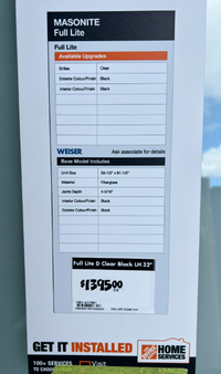 Masonite Full Lite Door