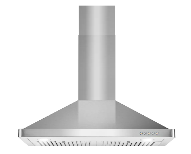 30" Vista Collection Ducted Wall Mount Range Hood, Button Controls, Stainless Steel