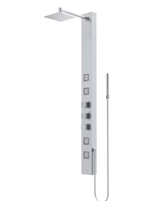 VIGO Sutton 58" H x 5" W 4-Jet High Pressure Shower Panel System