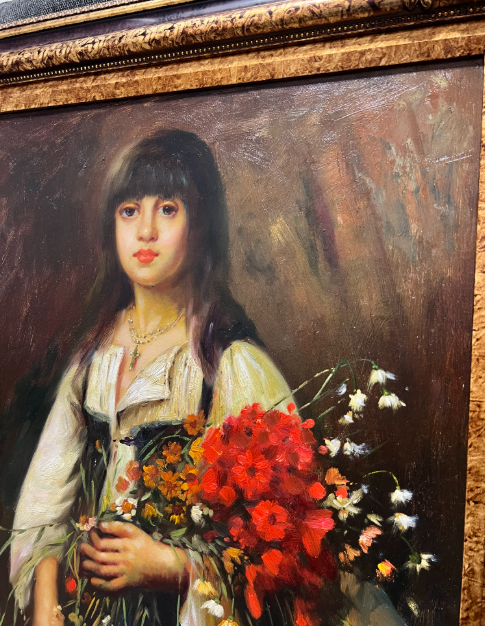 The Flower Girl Oil Painting