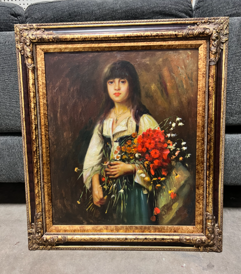 The Flower Girl Oil Painting