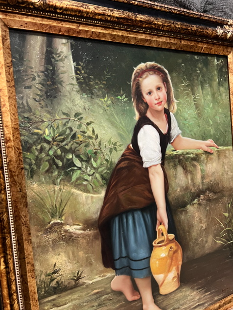 Young Girl with Water Jug Oil Painting