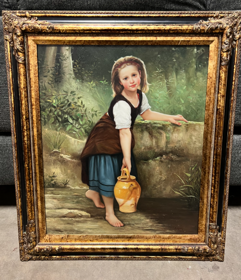 Young Girl with Water Jug Oil Painting