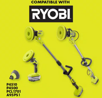 RYOBI 9 in. VORTEX Hard Bristle Brush Accessory for RYOBI Scrubber Tools