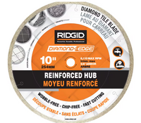 RIDGID 10-inch Continuous Rim Diamond Blade with Reinforced Hub