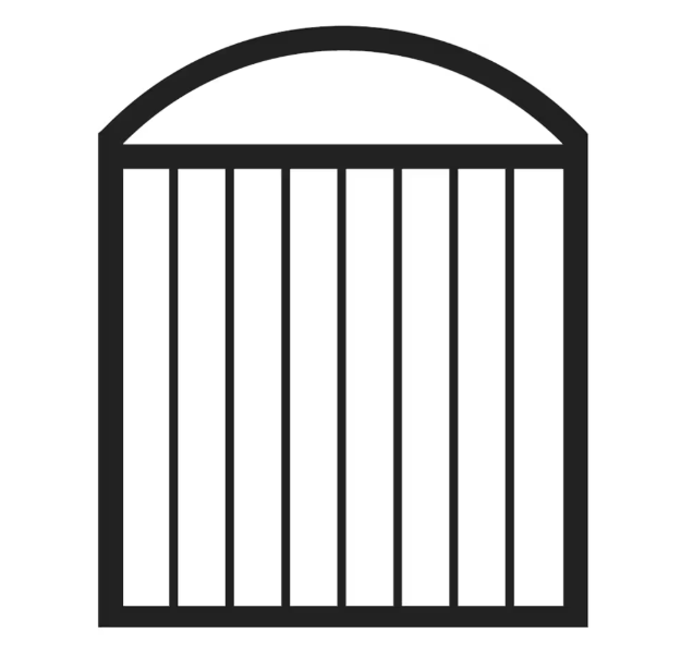 Veranda 36-inch W x 44 1/4-inch H x 1 1/2-inch D Aluminum Railing Pre-Assembled Arched Deck Gate