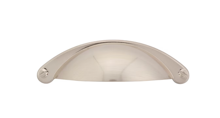 2 1/2-inch Brushed Nickel Traditional Cabinet Cup Pull