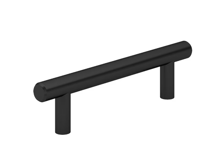 Roosevelt Collection 3 3/4-inch (96 mm) Matte Black Modern Cabinet Bar Pull