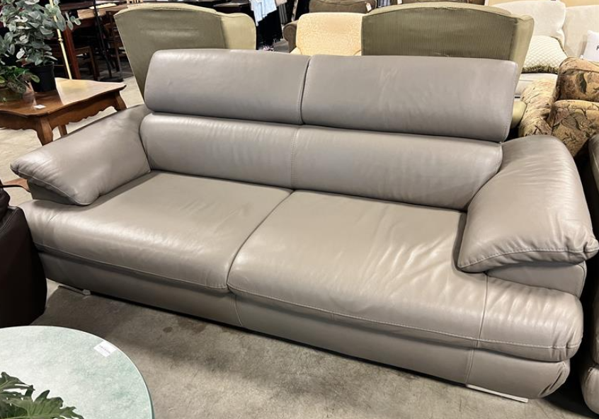 83" 2 Seater Top Grain Leather Couch