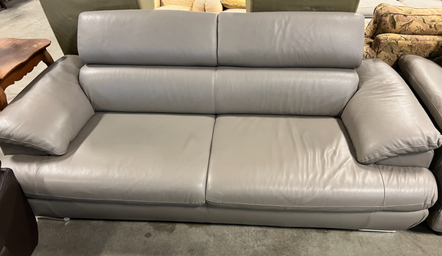 83" 2 Seater Top Grain Leather Couch