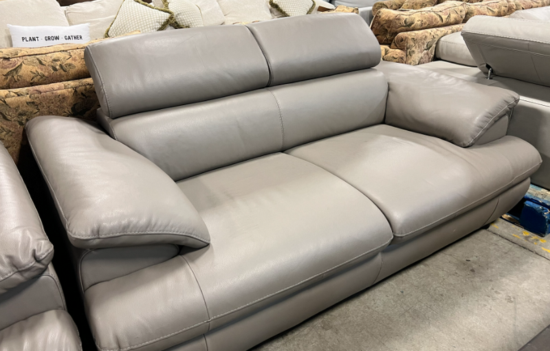 71" 2 Seater Top Grain Leather Couch