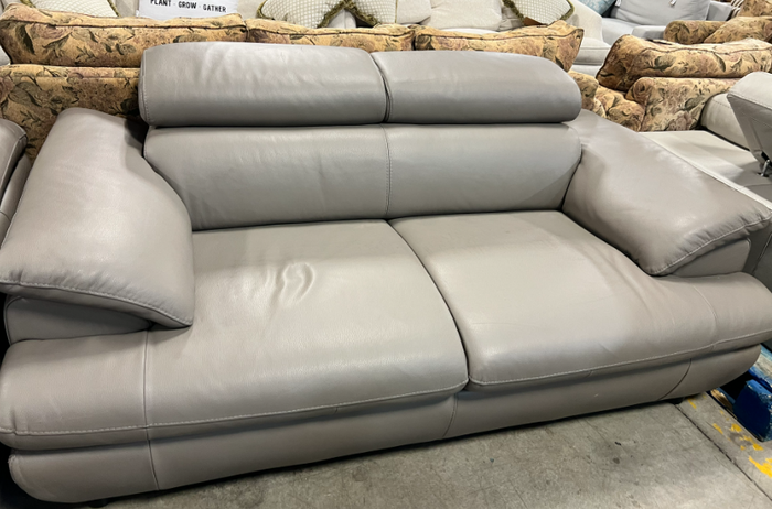 71" 2 Seater Top Grain Leather Couch