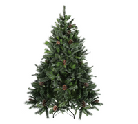 6.5' Full Snowy Delta Pine with Pine Cones Artificial Christmas Tree - Unlit