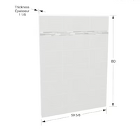 60 in. L x 80 in. H Single Back Shower Wall Panel in Origin Arctik Matte