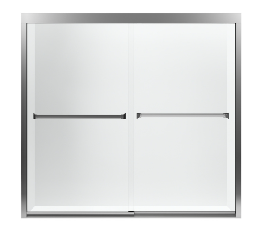 Sterling Meritor 59.375-in W x 55.125-in H Frameless Sliding Bathtub Door