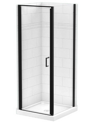 Technoform Pandora 32-in Shower Door with Clear Glass and Matte Black Frame