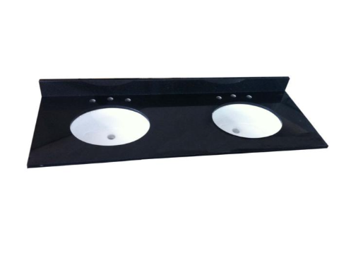 61-in Jet Black Granite Undermount Bathroom Vanity Top