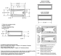 MAAX New Town 30 x 60-in White Acrylic Left-Hand Drain Alcove Whirlpool Tub