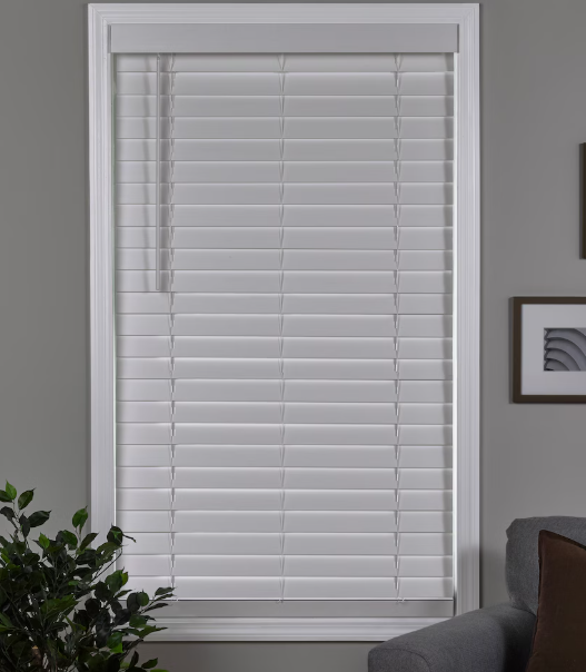 Home Decorators Collection 2.5-inch Faux Wood Blind, White - 24in. W x 48 in. L