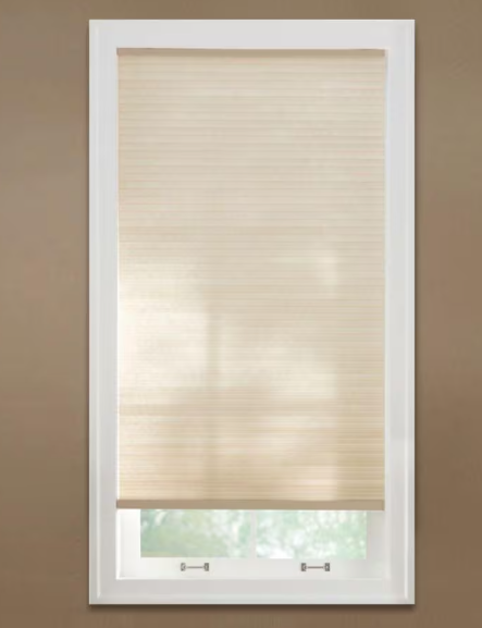 30-inch W x 48-inch L, Polyester Light Filtering Cordless Cellular in Natural Spun Lace Fabric Shade