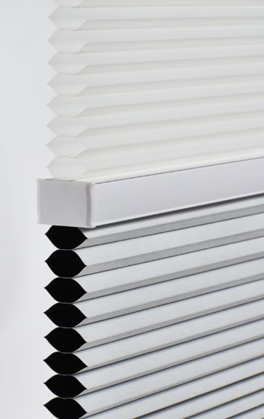 23-inch W x 48-inch L, 2-in-1 Sheer and Blackout Cordless Cellular Shade in White