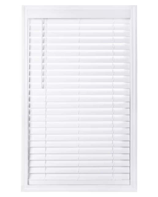 Home Decorators Collection 2.5-inch Faux Wood Blind, White - 24in. W x 48 in. L