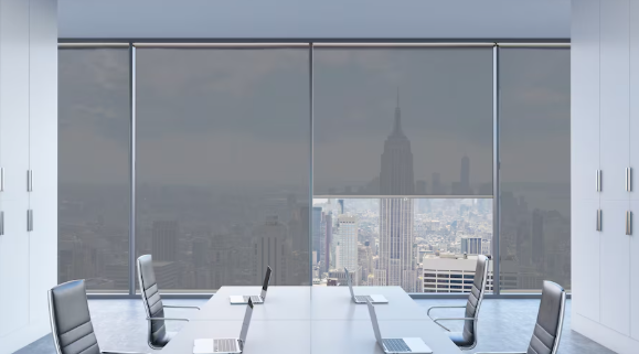 StyleWell 55-inch W x 72-inch L Cordless 5% Openness Window Covering Light Filtering Solar Roller Shade in Grey