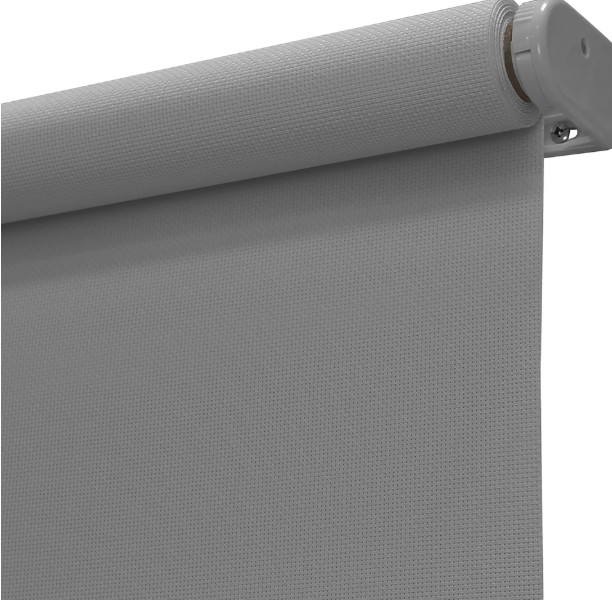 StyleWell 55-inch W x 72-inch L Cordless 5% Openness Window Covering Light Filtering Solar Roller Shade in Grey