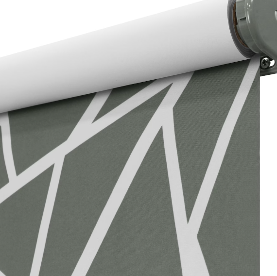 37-72 inch Cordless Slow Release Roller Shade, Grey Patterned - Blackout