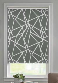 55-72 inch Cordless Slow Release Roller Shade, Grey Patterned - Blackout