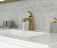 Pfister Bloor Single Handle 4-inch Centerset/Single Hole Bathroom Faucet/Vanity Tap in Gold