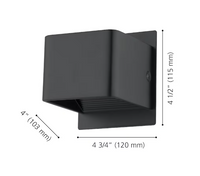 Eglo Sania 3 4.75-inch Matte Black LED Wall Sconce