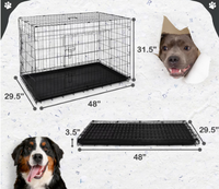 48" W Foldable Dog Crate w/Divider Panel