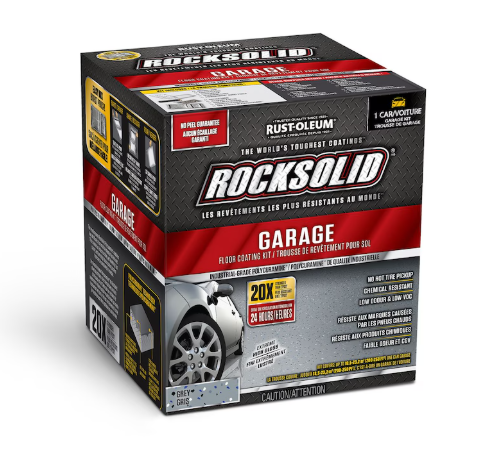 ROCKSOLID Garage and Concrete Floor Coating Kit in Grey (covers up to 250 Sq. Ft.)