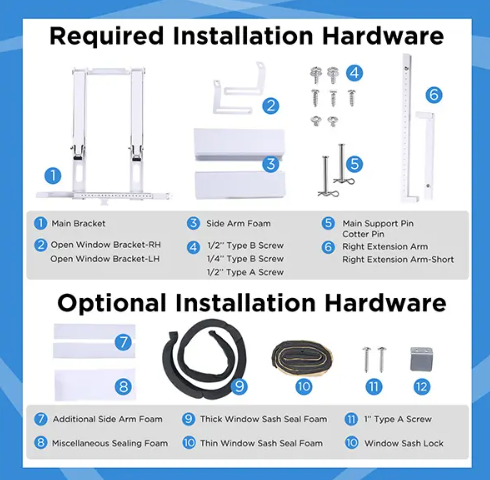 10,000 BTU Smart Inverter U-Shaped Window Air Conditioner