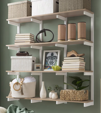 Delta Adjustable Premium Decorative Wall Shelf Hardware Only Kit, No Shelves